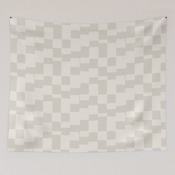 Item preview, irregular gingham pattern in neutral colors designed and sold by colorofmagic.