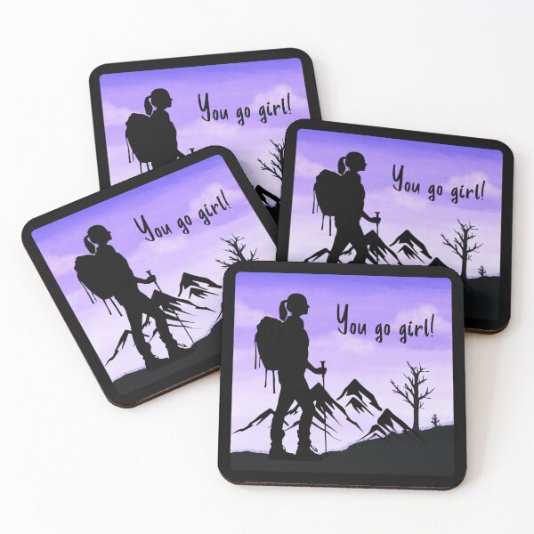 Item preview, You go girl - girl who likes hiking designed and sold by trendingatees.