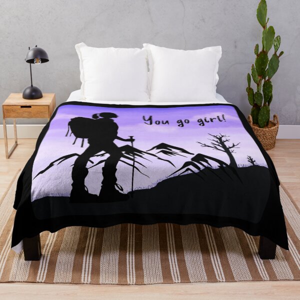 Item preview, You go girl - girl who likes hiking designed and sold by trendingatees.