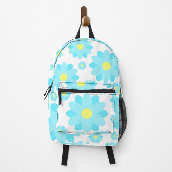 Item preview, Retro Boho Style Hippy Light Blue Flower Floral Print Pattern designed and sold by MaedK.