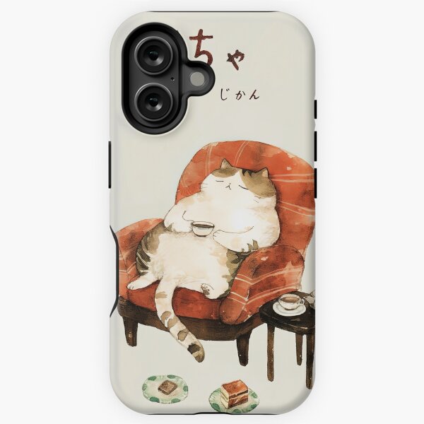 Tea Time Cat 3 iPhone Tough Case