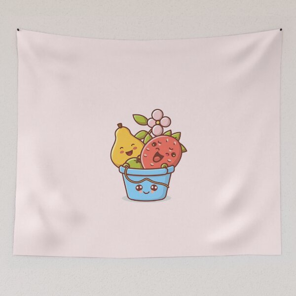 Item preview, Kawaii Fruits In Bucket designed and sold by Itsheartshop.