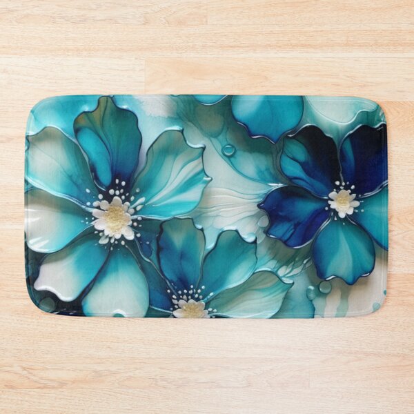 Item preview, Pretty Blue Flowers with Glossy Droplets 2 Vibrational Art designed and sold by JillyJ05.