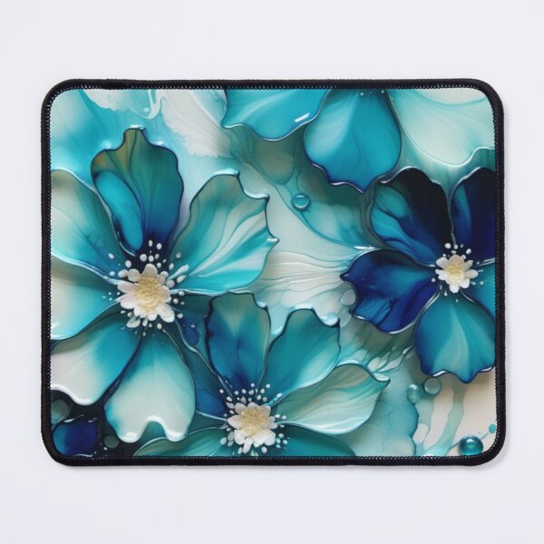 Item preview, Pretty Blue Flowers with Glossy Droplets 2 Vibrational Art designed and sold by JillyJ05.