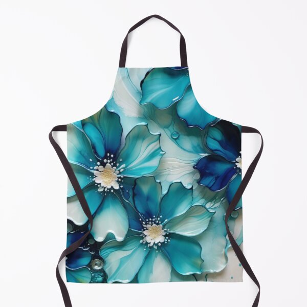 Item preview, Pretty Blue Flowers with Glossy Droplets 2 Vibrational Art designed and sold by JillyJ05.