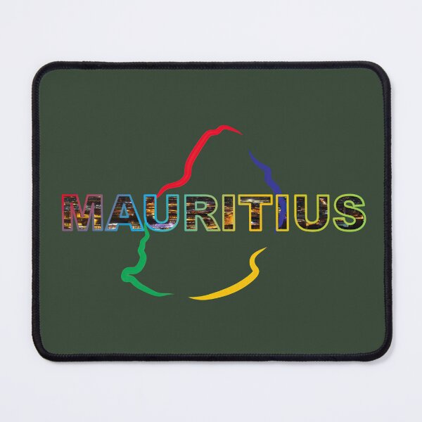 Item preview, Mauritius Flag Typography with Map: Island Pride Display designed and sold by RvinJo8.