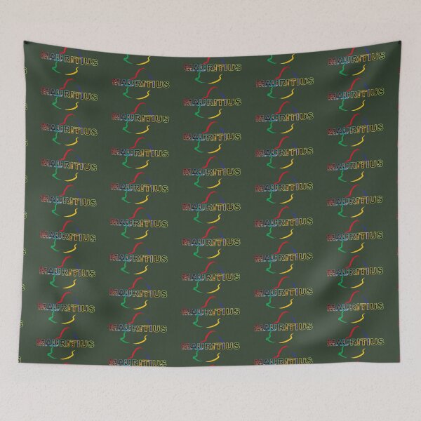 Item preview, Mauritius Flag Typography with Map: Island Pride Display designed and sold by RvinJo8.