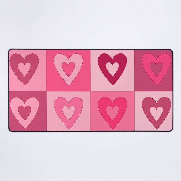 Item preview, Pink valentine hearts in pink squares designed and sold by colorleafz.