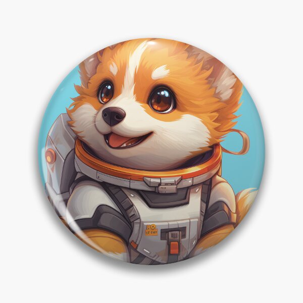 Item preview, Astronaut Corgi Pastel Blue designed and sold by CosmicOrangeCat.