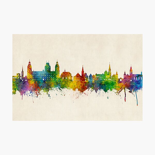 Item preview, Aschaffenburg Germany Skyline designed and sold by ArtPrints.