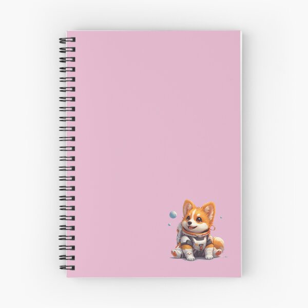 Aperçu de l'œuvre Astronaute Corgi Rose Pastel créée et vendue par CosmicOrangeCat.