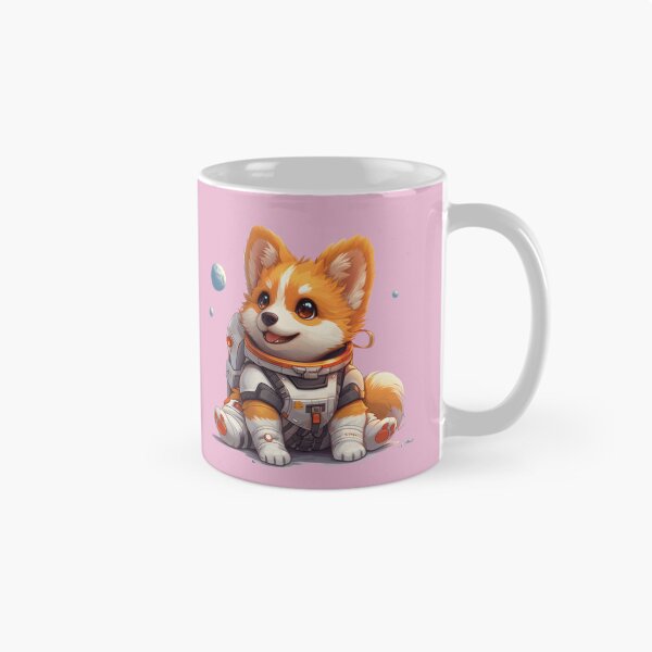 Item preview, Astronaut Corgi Pastel Pink designed and sold by CosmicOrangeCat.