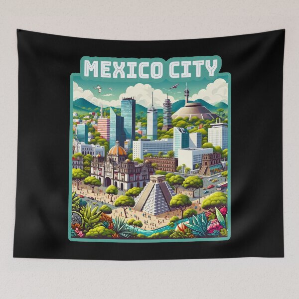 Item preview, Mexico City Modern and Ancient Landmarks designed and sold by Unitepeople.