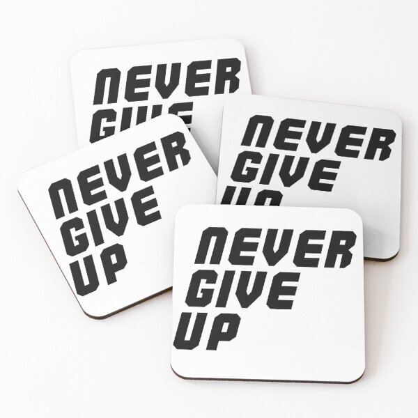 Item preview, Never give up typography designed and sold by Wolagno.
