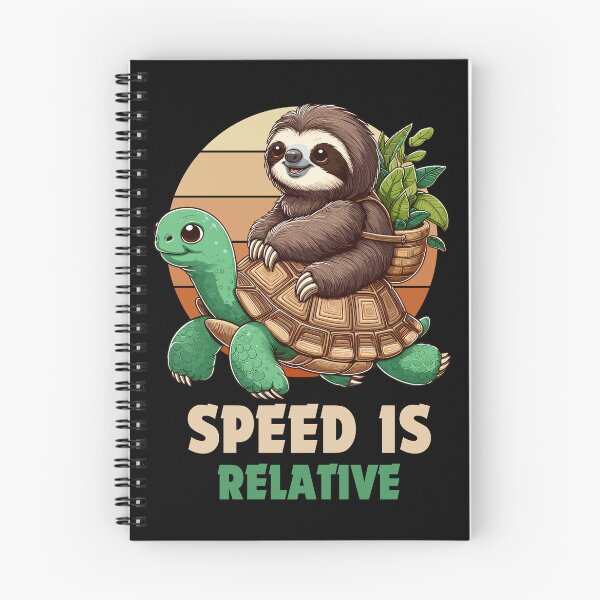 Item preview, Speed Is Relative - Sloth Riding Turtle designed and sold by Kawaii-n-Spice.