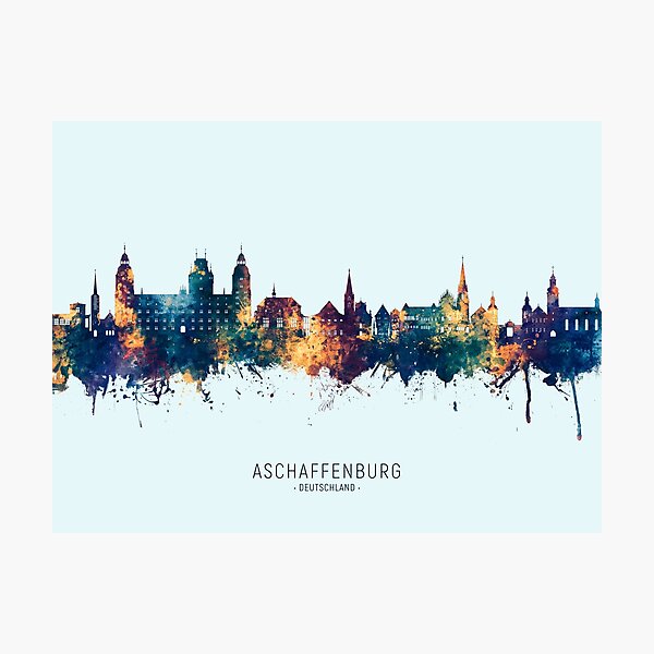 Item preview, Aschaffenburg Germany Skyline designed and sold by MICHAEL TOMPSETT.
