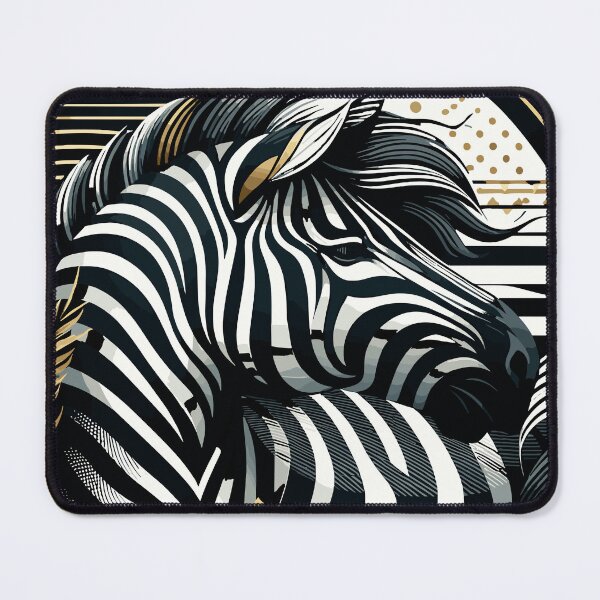 Item preview, Gold Zebra Elegance: A Symbol of Resilient Beauty designed and sold by Nimira.