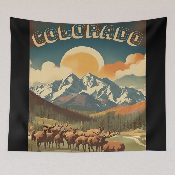 Item preview, Colorado Rustic Style Vintage Poster  designed and sold by CyberArtistOne.