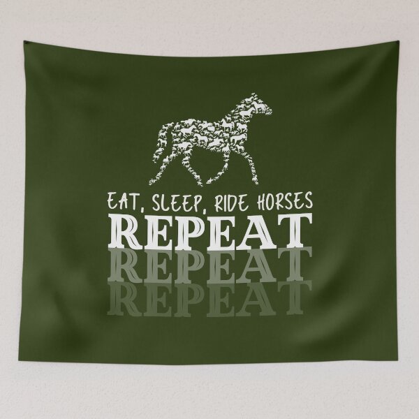 Item preview, Eat, Sleep, Ride Horses Repeat designed and sold by KatanaCreative.