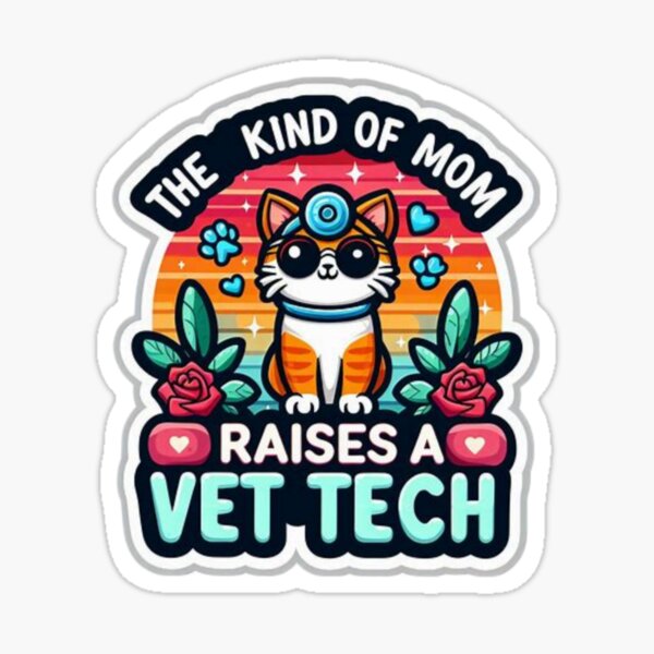 The Best Kind of Mom Animal Doctor Veterinary Sticker