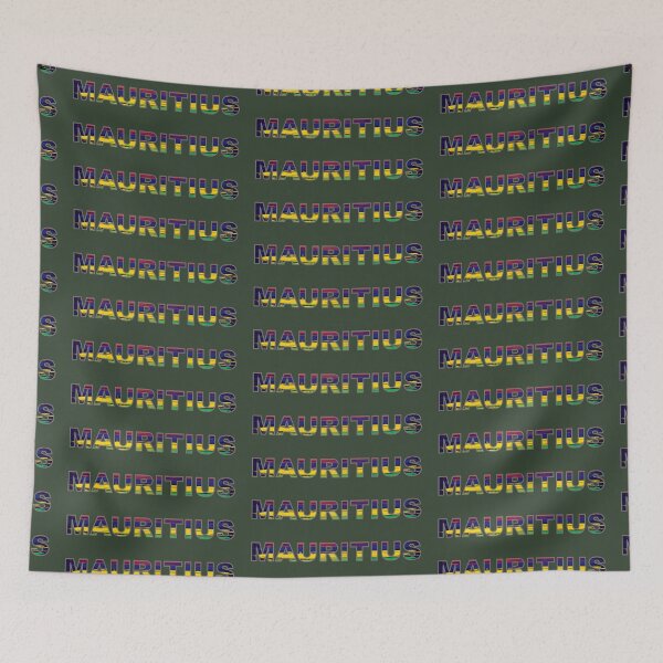 Item preview, Mauritius Flag Typography: Vibrant Representation of Island Colors designed and sold by RvinJo8.