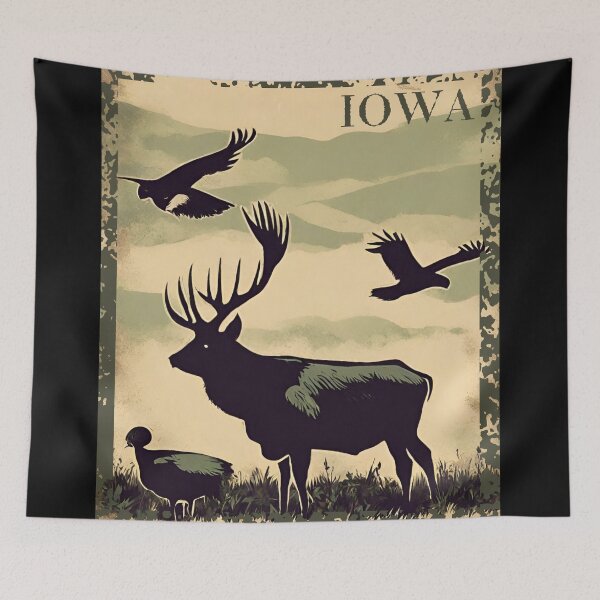 Item preview, Iowa Rustic Style Vintage Poster  designed and sold by CyberArtistOne.