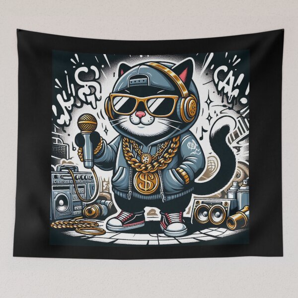 Artikelvorschau, Katzen-Hiphop entworfen und verkauft von Myra365Art.