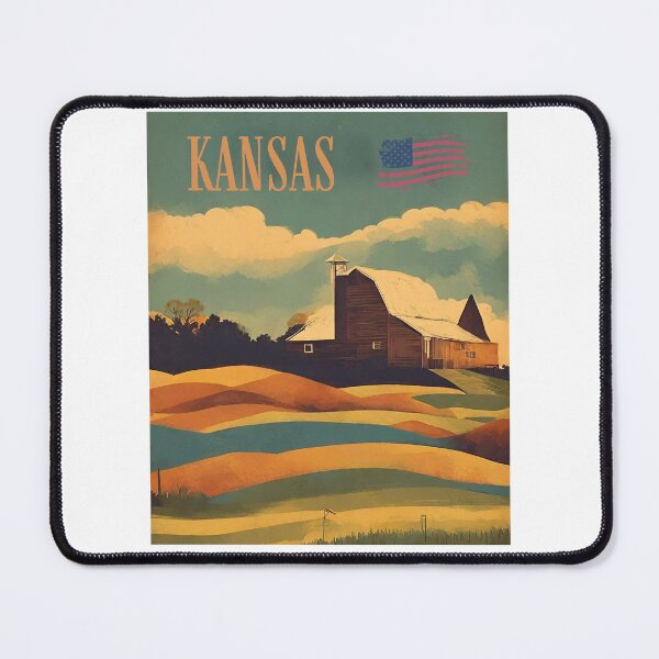 Item preview, Kansas Rustic Style Vintage Poster  designed and sold by CyberArtistOne.