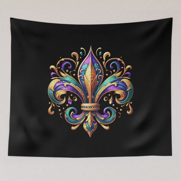 Aperçu de l'œuvre Mardi Gras Fleur de Lys, carnaval créée et vendue par iclipart.