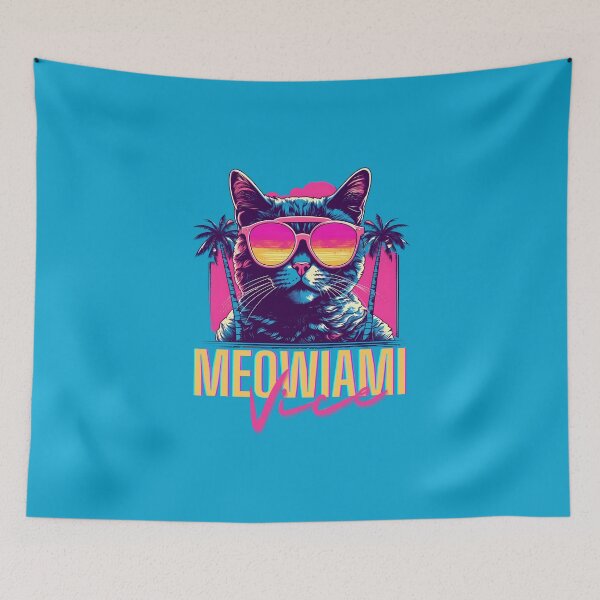 Item preview, Meowiami Vice Art. Miami Vice Cat. designed and sold by GiveMeMood.