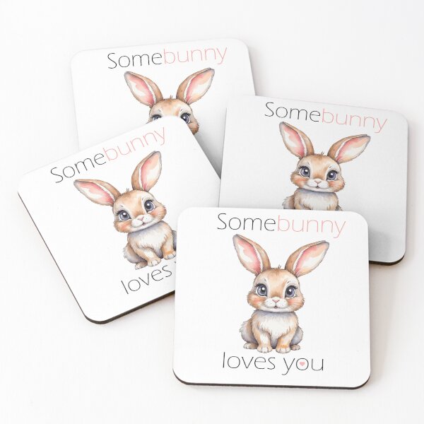 Item preview, Pretty bunny loves you designed and sold by Te Amo.