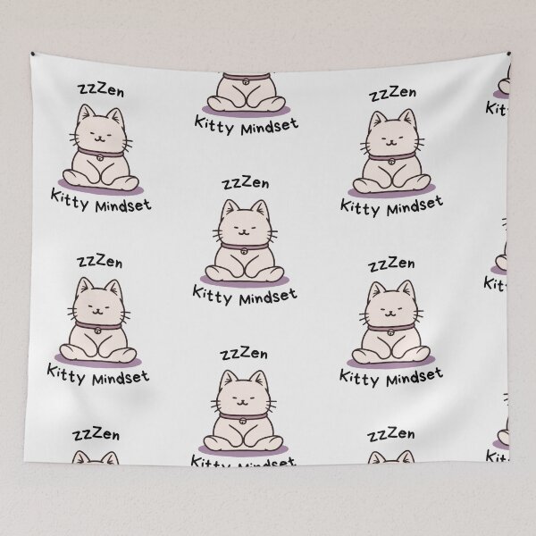 Item preview, Kawaii Cute Yoga Meditating Cat designed and sold by AdaMazingDesign.