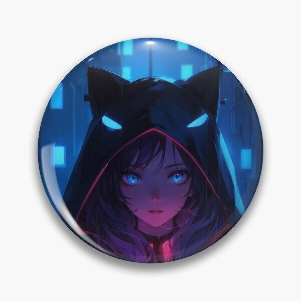 Item preview, Anime girl wearing a cats hoodies designed and sold by ShiroStore.
