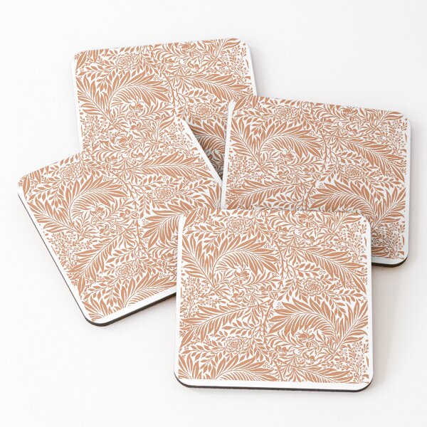 Item preview, William Morris Larkspur Floral Pattern Burnt Orange exhibition designed and sold by koovoxdogs.