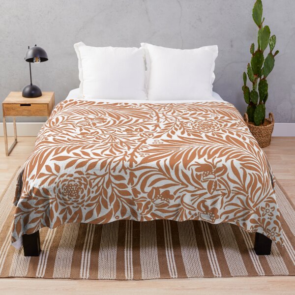 Item preview, William Morris Larkspur Floral Pattern Burnt Orange exhibition designed and sold by koovoxdogs.