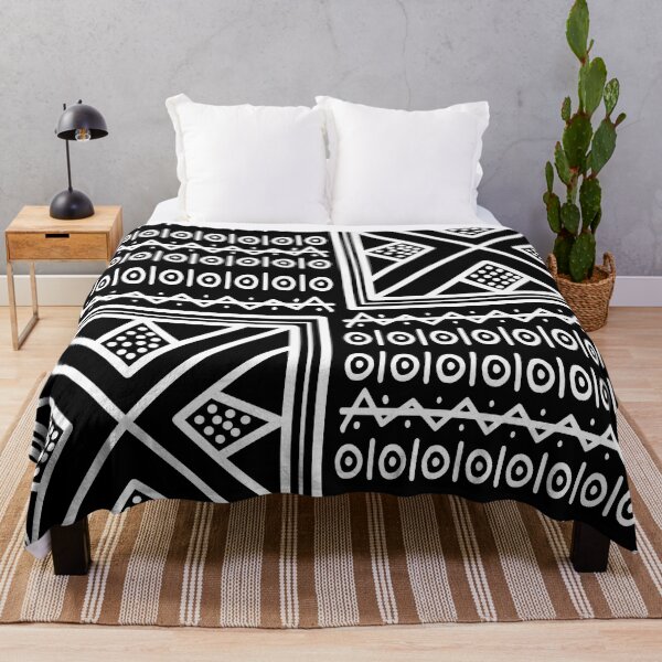 Item preview, African ethnic tribal bogolan black designed and sold by Wolagno.
