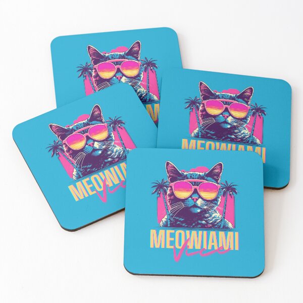 Item preview, Meowiami Vice Art. Miami Vice Cat. designed and sold by GiveMeMood.