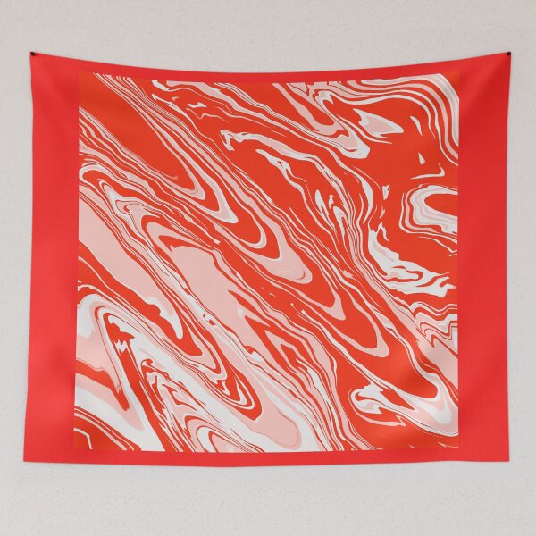 Item preview, Flow art | red and white pattern  designed and sold by Creative_verse108.