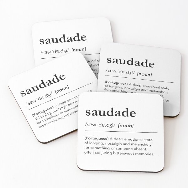 Item preview, Saudade definition, portuguese words, meaning of saudade, portugal dictionary art designed and sold by lagunaklein.