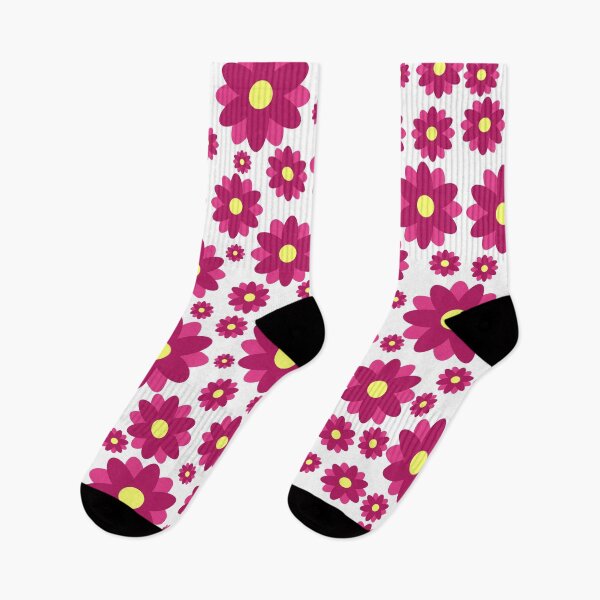 Item preview, Retro Boho Style Hippy Burgundy Red Flower Floral Print Pattern designed and sold by MaedK.