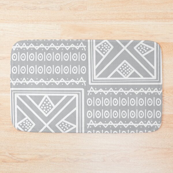 Item preview, Bogolan African pattern white designed and sold by Wolagno.