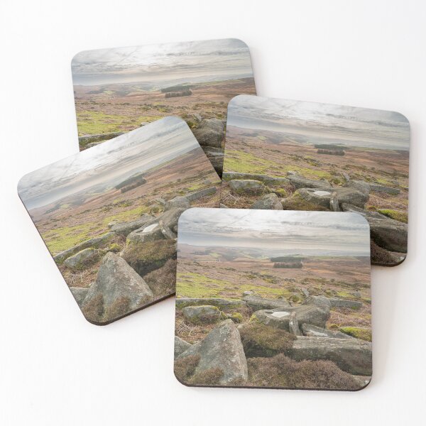 Item preview, Stanage Edge Derbyshire Peak District bleak winter landscape. designed and sold by RobThorley.