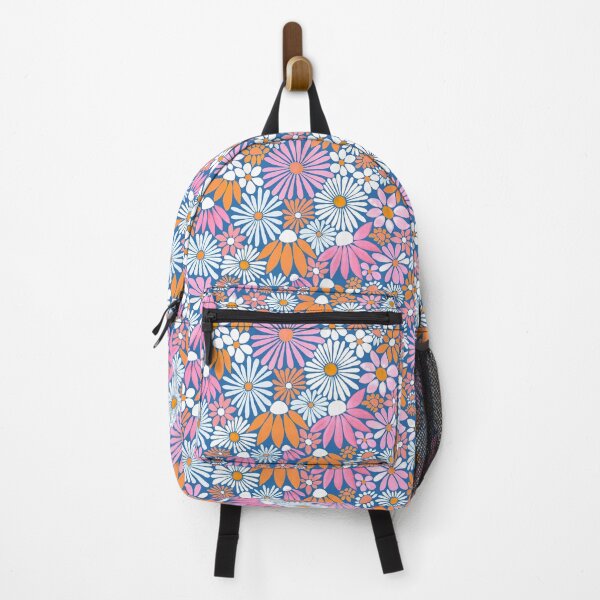 Item preview, Cheerful Daisy Design - Cobalt, Blush and Orange designed and sold by TigaTiga.