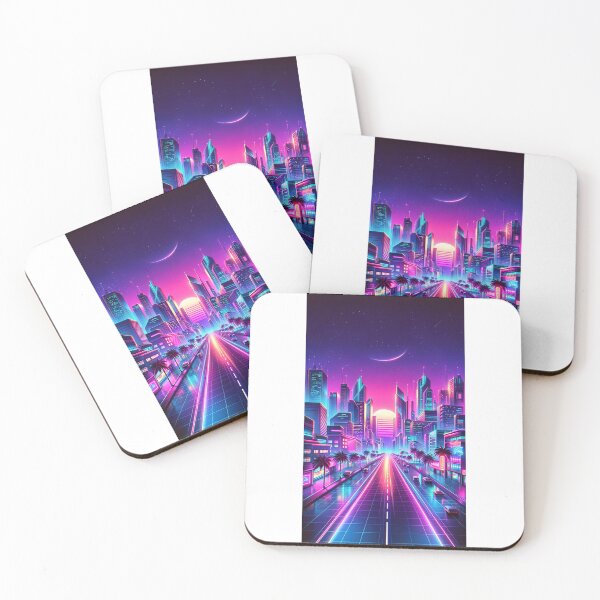 Item preview, Neon Dystopia: A Vibrant Cyberpunk Cityscape designed and sold by DreamAlongArt.