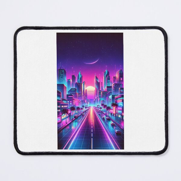 Item preview, Neon Dystopia: A Vibrant Cyberpunk Cityscape designed and sold by DreamAlongArt.