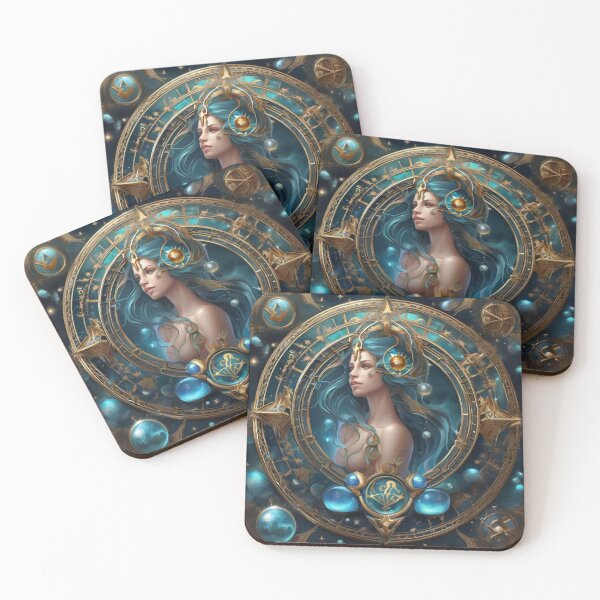 Item preview, Aquarius, Zodiac Sign illustration designed and sold by ZodiBlend.