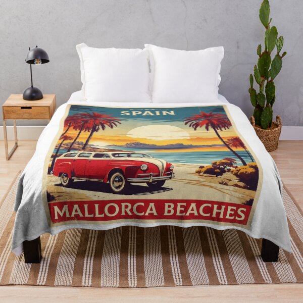 Item preview, Mallorca Beaches Spain Tourism Vintage Poster designed and sold by TravelersGems.