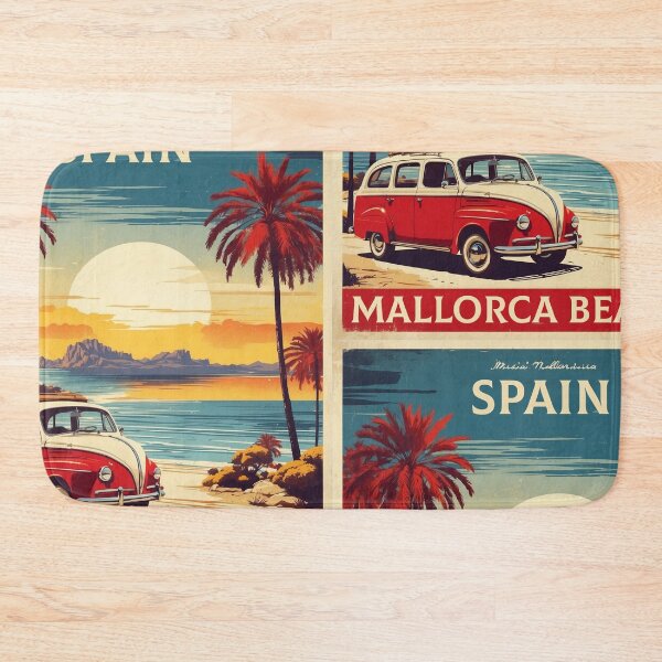 Item preview, Mallorca Beaches Spain Tourism Vintage Poster designed and sold by TravelersGems.