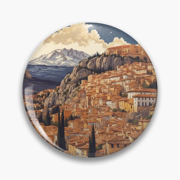 Item preview, Cuenca Spain Starry Night and Moon Tourism Vintage Poster designed and sold by TravelersGems.