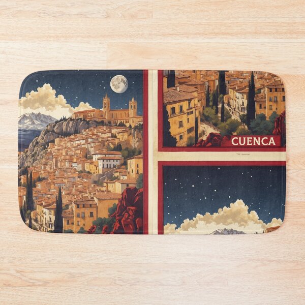 Item preview, Cuenca Spain Starry Night and Moon Tourism Vintage Poster designed and sold by TravelersGems.